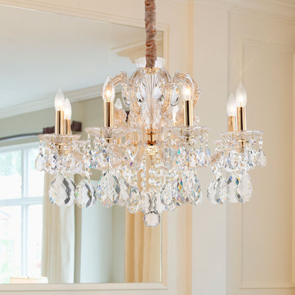 Michael Amini Lighting - Portola 8-Light Traditional Crystal Chandelier - Gold