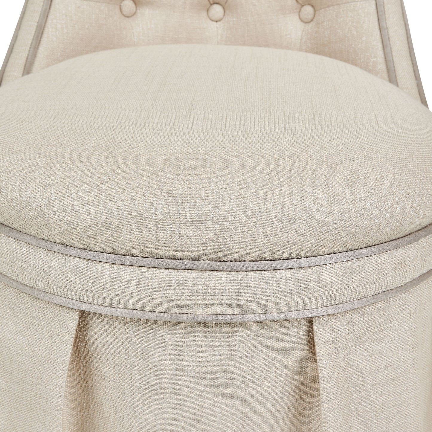 Villa Cherie - Tufted Vanity Chair - Frosted Pearl