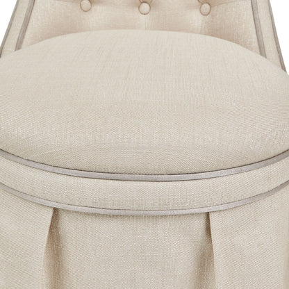 Villa Cherie - Tufted Vanity Chair - Frosted Pearl