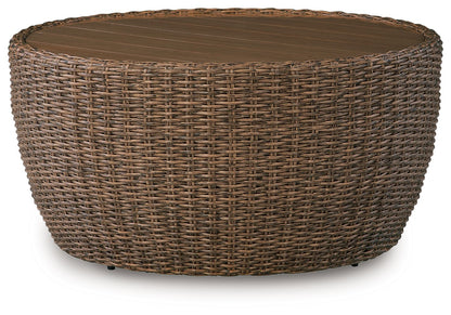 Double Point - Round Cocktail Table - Beige