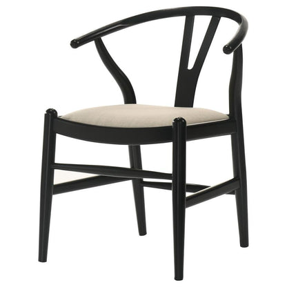 Crestmont - Wood Wishbone Dining Side Chair (Set of 2) - Black