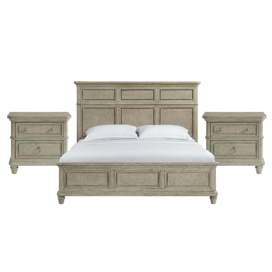 Whit-Ash - Panel Bedroom Set