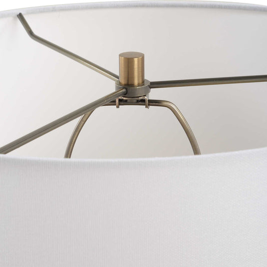 Acosta - Ribbed Table Lamp - Gray
