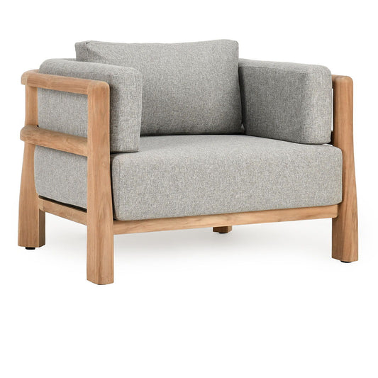 Aston - Outdoor Accent Chair - Natural / Gray