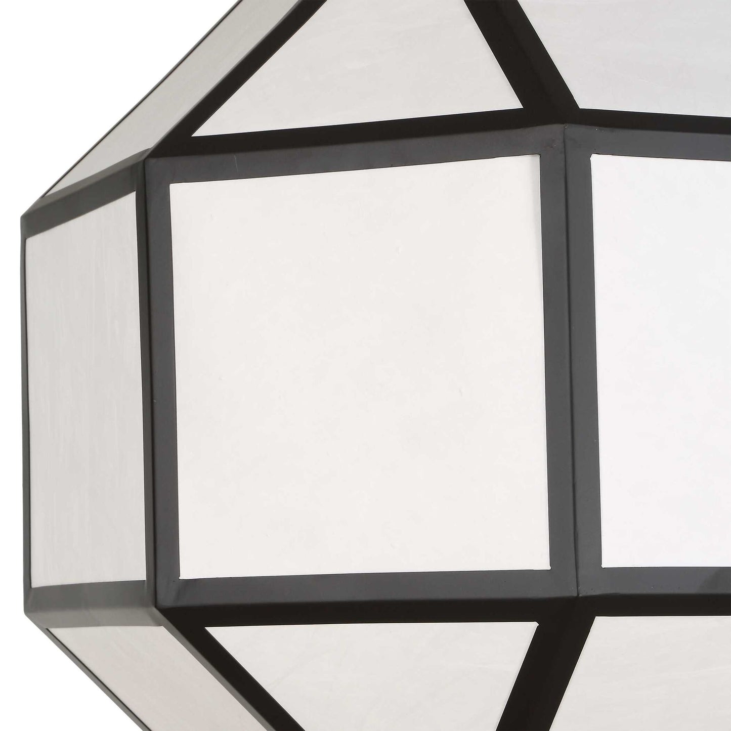Hoi An - 4 Light Geometric Chandelier - Black