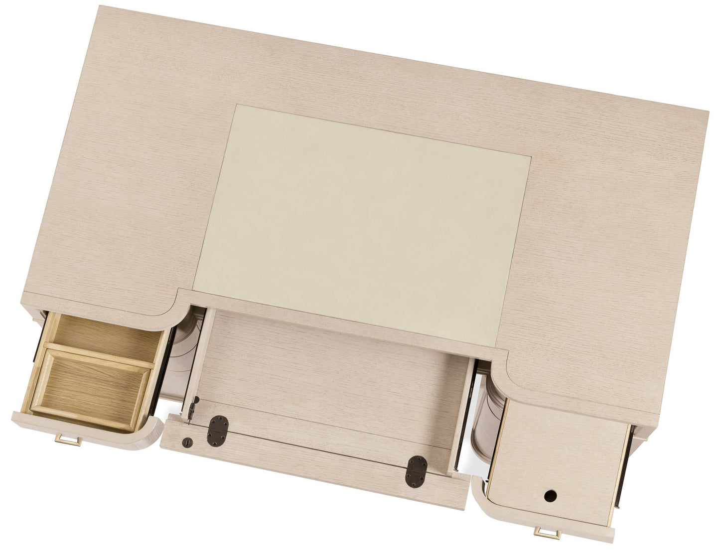 Marlowe - Knee-Hole Desk - Polished Limestone