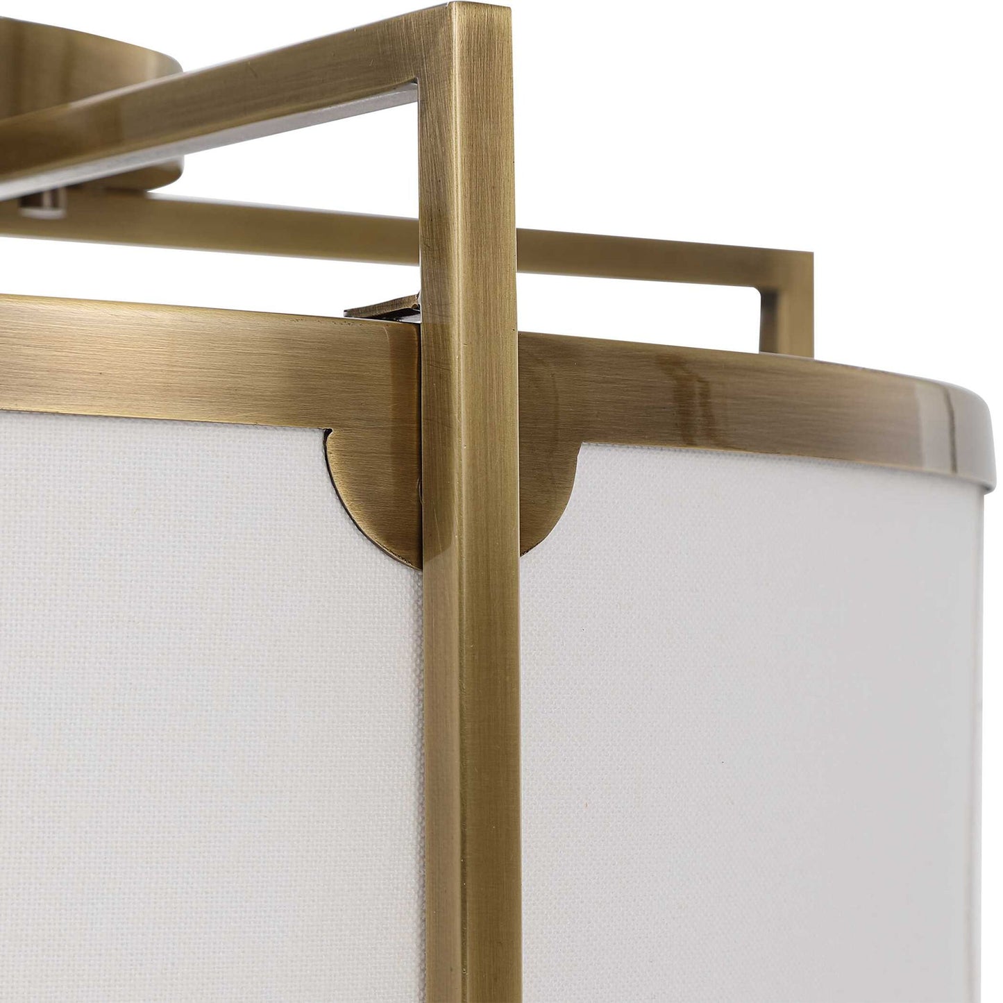 Colfax - 3 Light Semi Flush - Brass