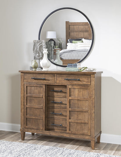 Artisan's Place - Round Mirror - Vintage Pine Ironwood