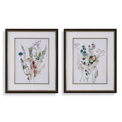 Delicate Flowers - Framed Prints (Set of 2)