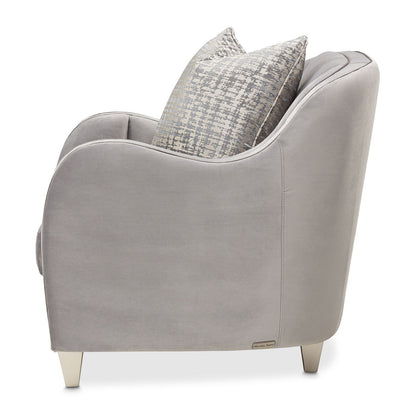 Roxbury Park - Velvet Matching Chair - Steel / Slate
