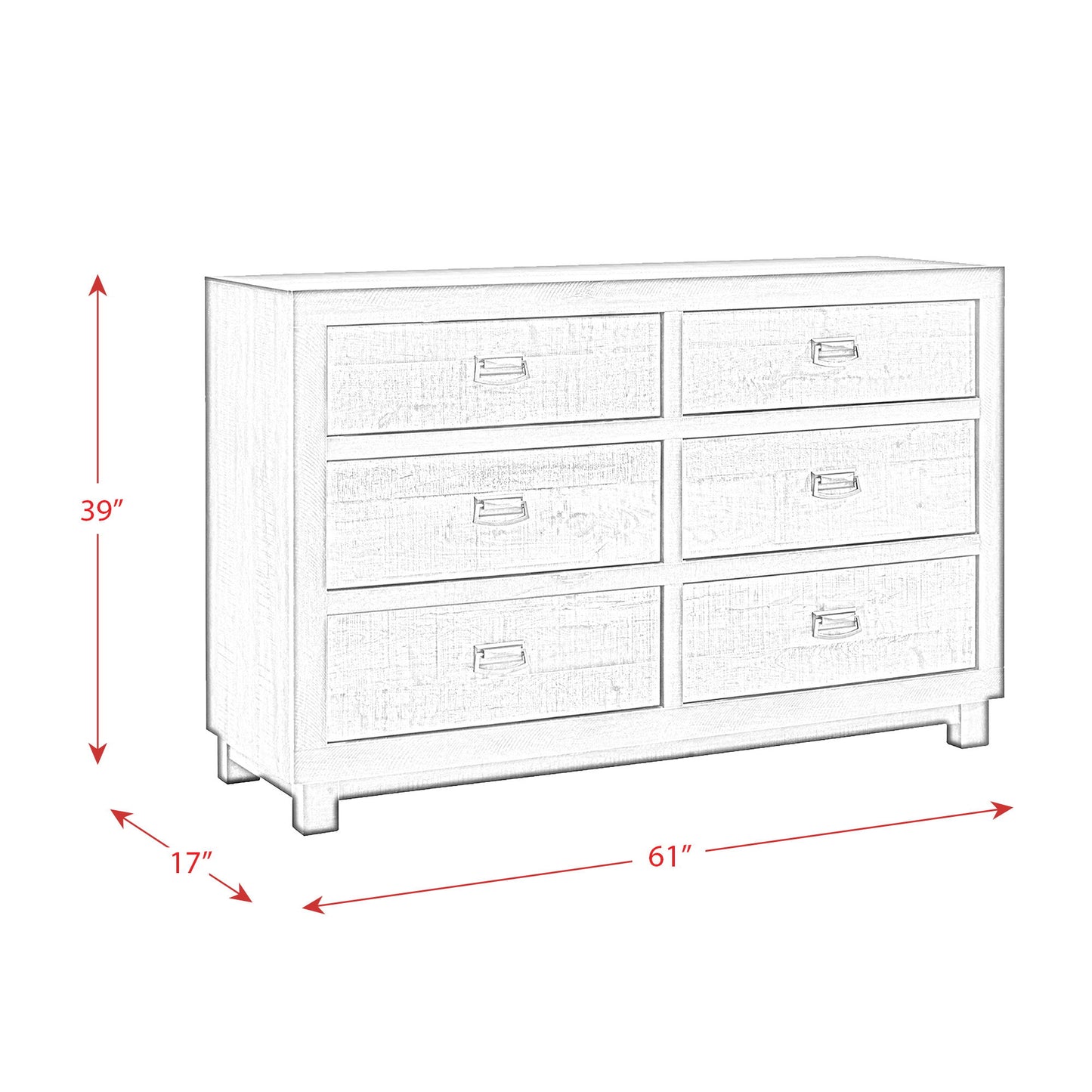 Harlington - 6-Drawer Dresser