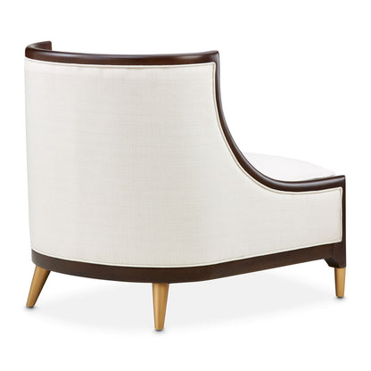 Belmont Place - Accent Chair - Cream / Espresso
