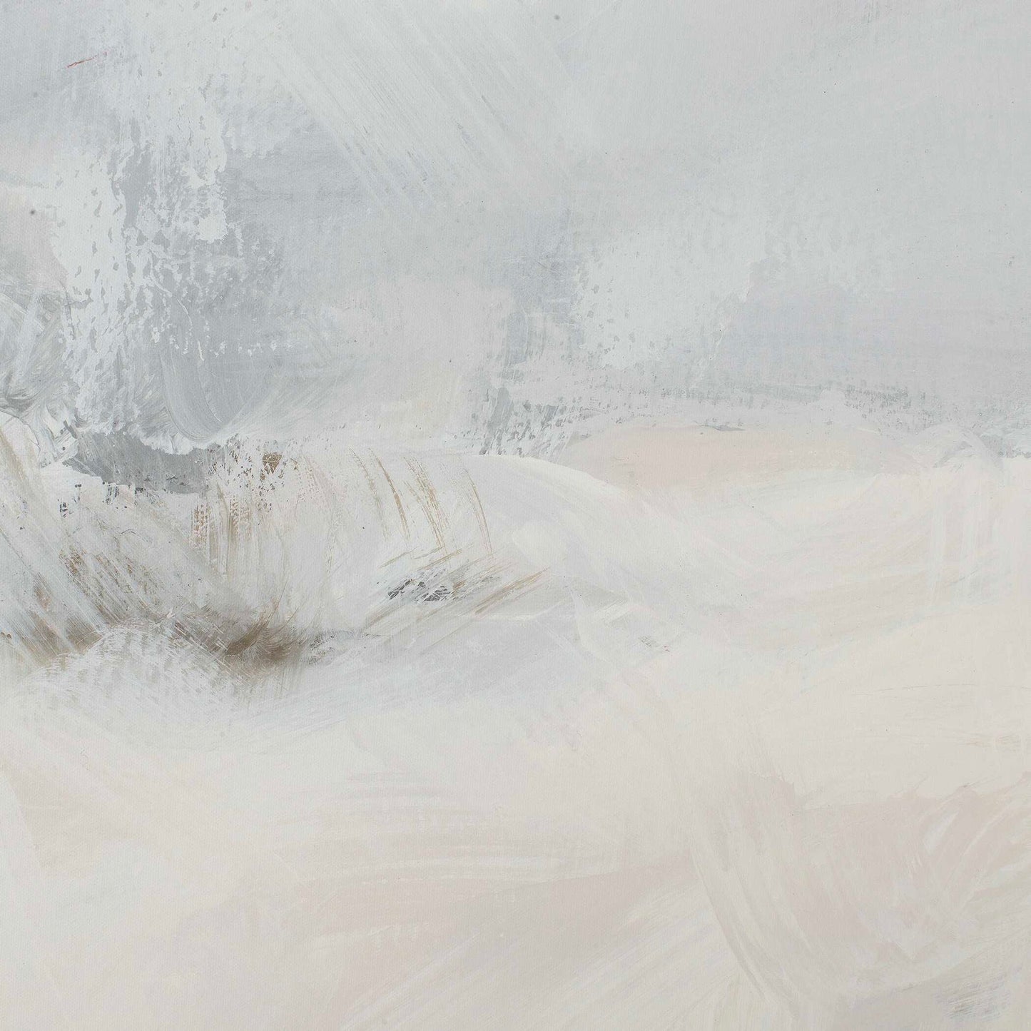 Simple Serenity - Framed Abstract Art - White / Light Blue