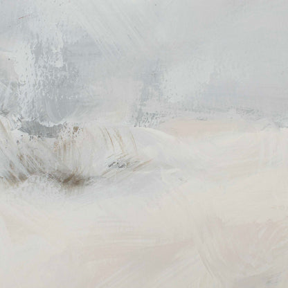 Simple Serenity - Framed Abstract Art - White / Light Blue