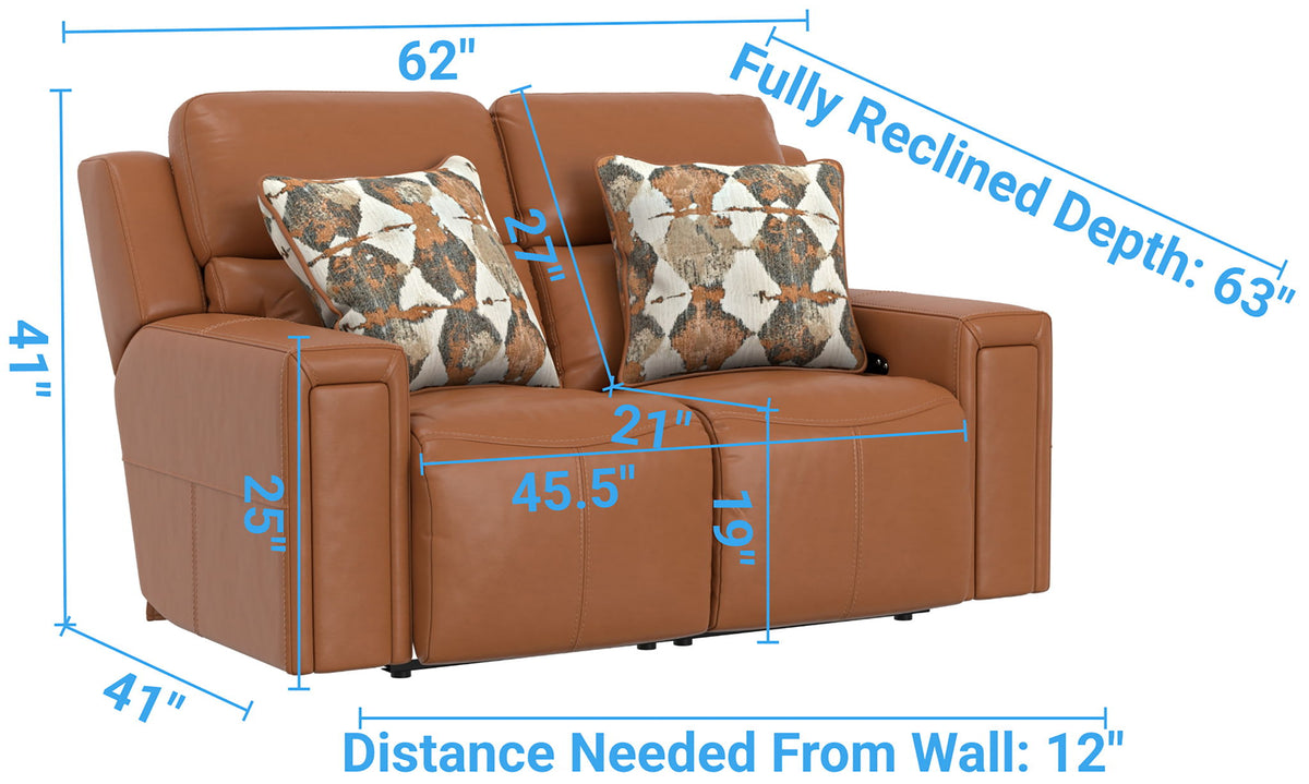 Arezzo - Power Headrest Power Reclining Loveseat With Zero Gravity/Extended Ottoman