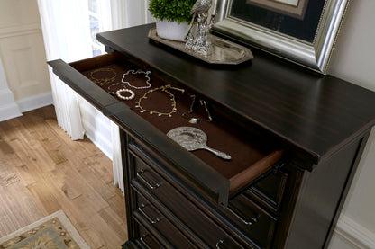 Caldwell - 6 Drawer Chest - Dark Wood