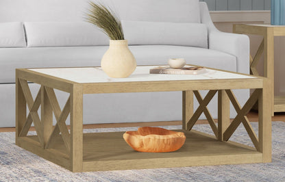 Holden - Square Coffee Table - Rustic Blonde