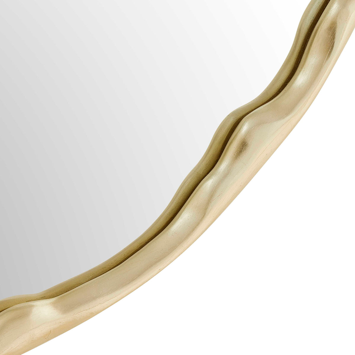 Crinkle - Round Mirror - Brass