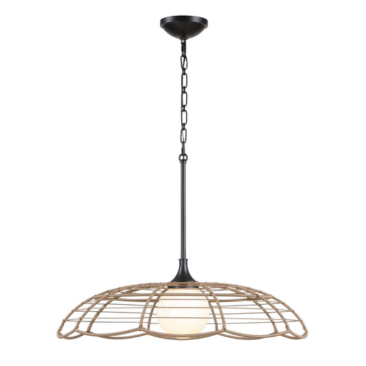Lakeside - Indoor-Outdoor 1 Light Pendant - Black