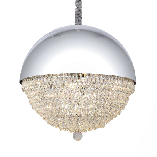 Michael Amini Lighting - Eclipse LED Crystal And Metal Chandelier - Silver
