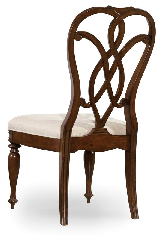 Leesburg - Splatback Side Chair (Set of 2) - Beige / Dark Brown