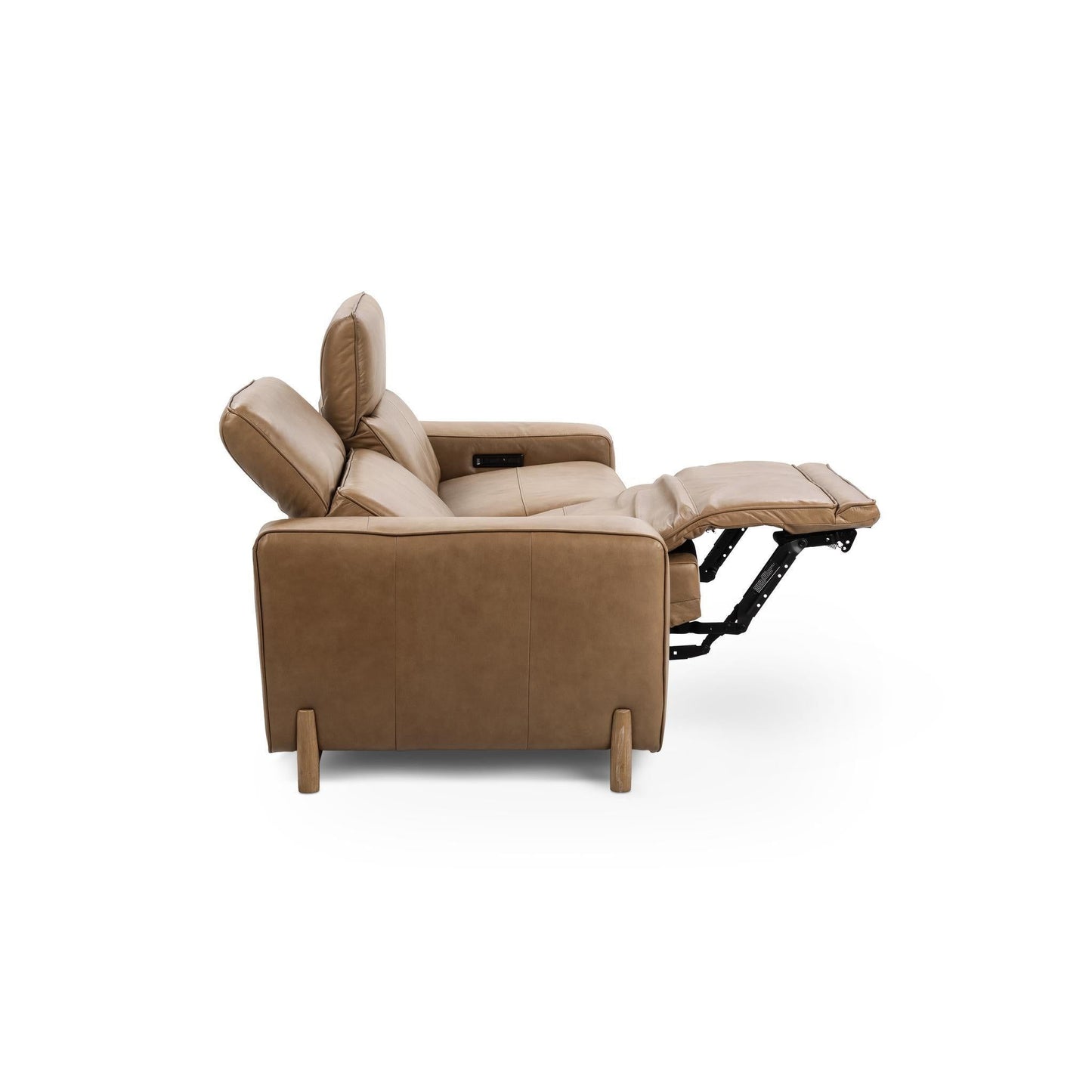Kadon - Leather Power Recliner Sofa - Tan