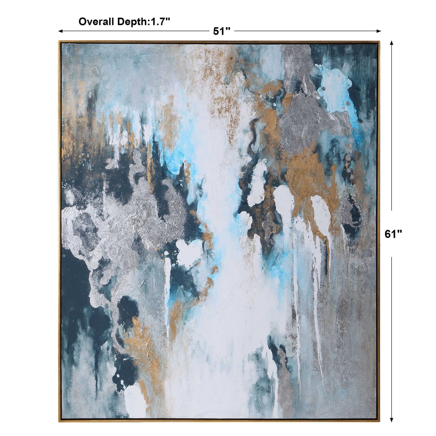 Stormy Seas - Seas Hand Painted Canvas - Blue