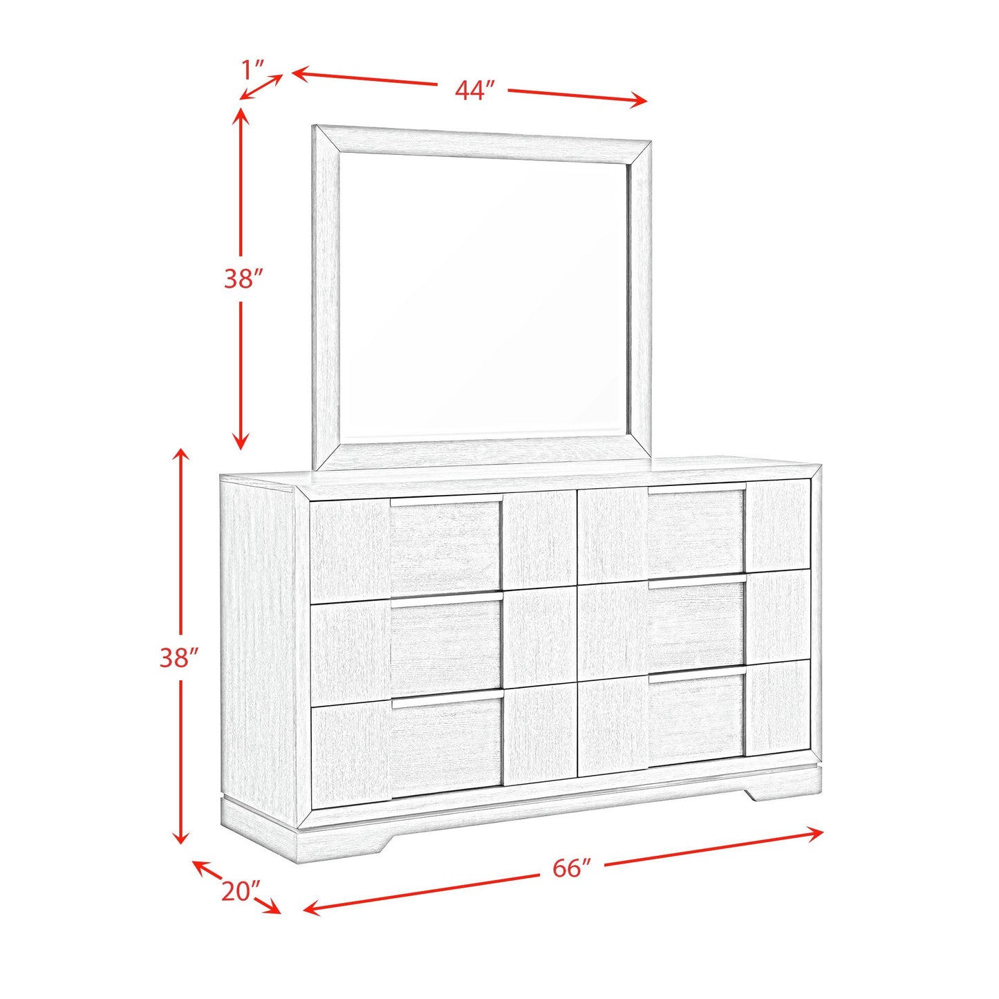 Kelis - 6 Drawer Dresser
