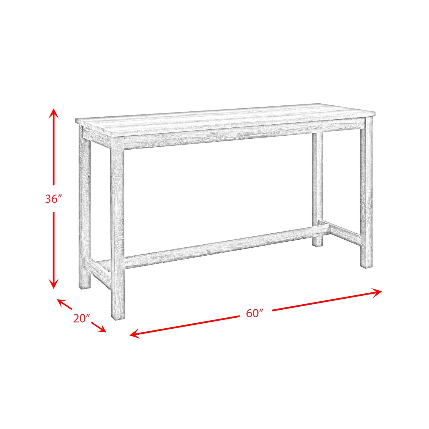 Oak Lawn - Bar Table Single Pack