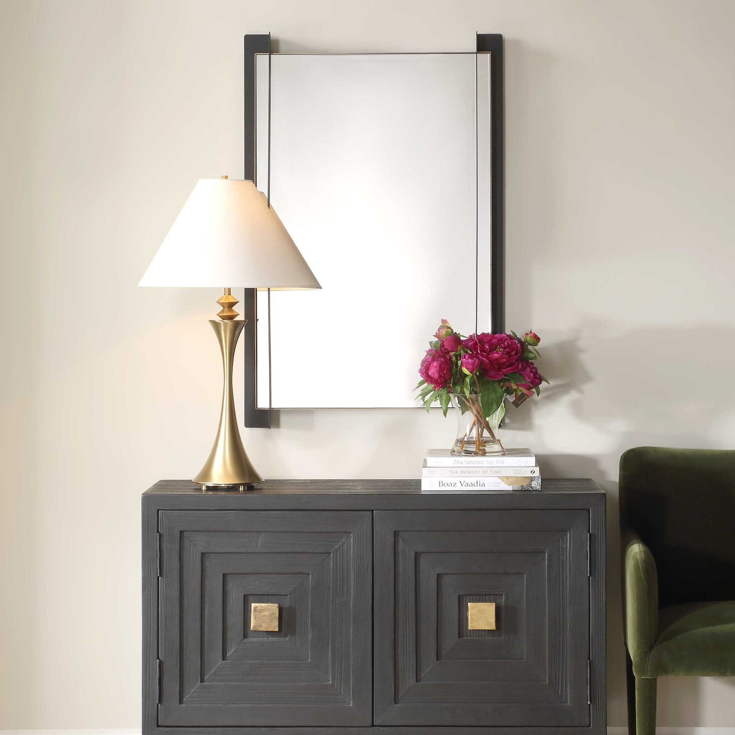 Cunene - Industrial Wall Mirror - Black