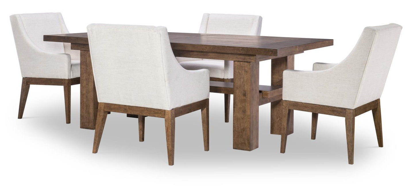 Artisan's Place - Upholstered Host Chair (Set of 2) - Vintage Pine Ironwood