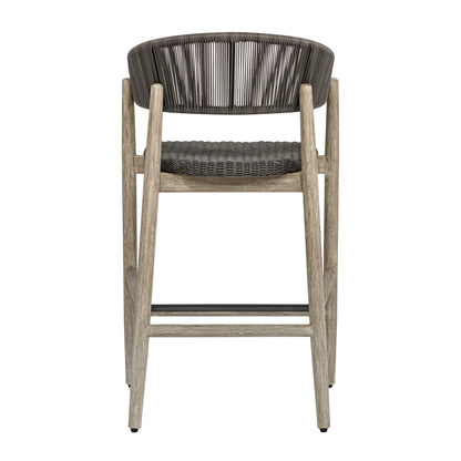 Dermott - Outdoor Counter Stool - Brown / Dark Gray