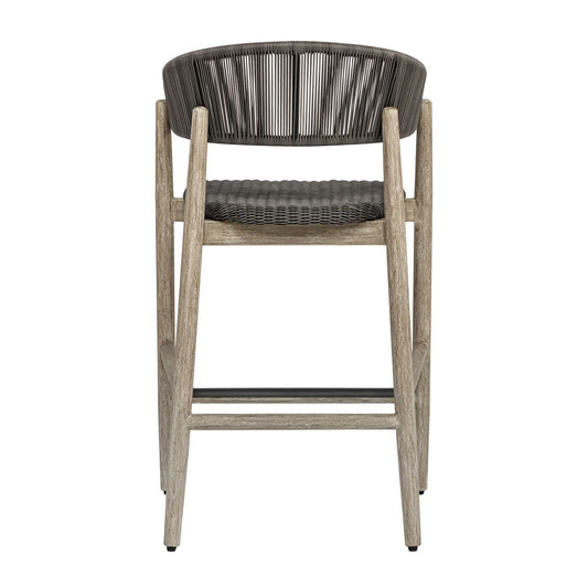 Dermott - Outdoor Counter Stool - Brown / Dark Gray