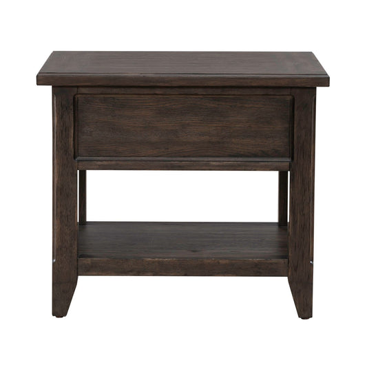 Paradise Valley - Rectangular End Table - Saddle Brown