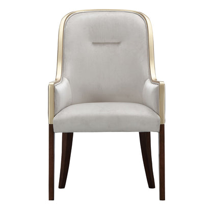 Houston - Dining Arm Chair - Porcini / Walnut