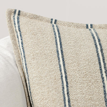 Delgada - 26" x 26" Pillow - Natural / Blue
