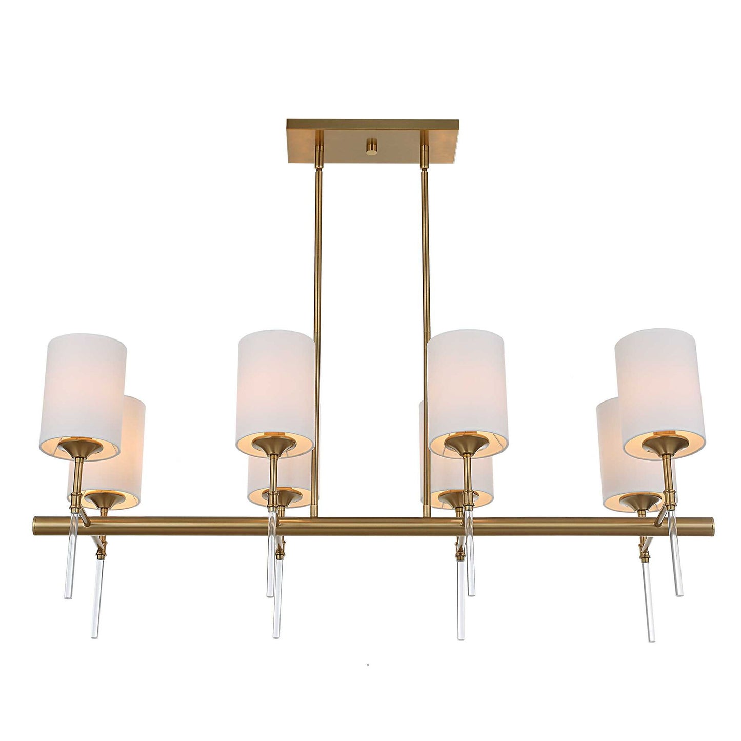 Awyr - 8 Light Linear Chandelier - Bronze