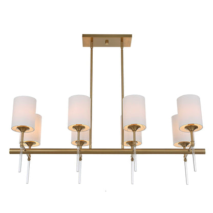 Awyr - 8 Light Linear Chandelier - Bronze