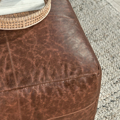 Kona - Leather Pouf