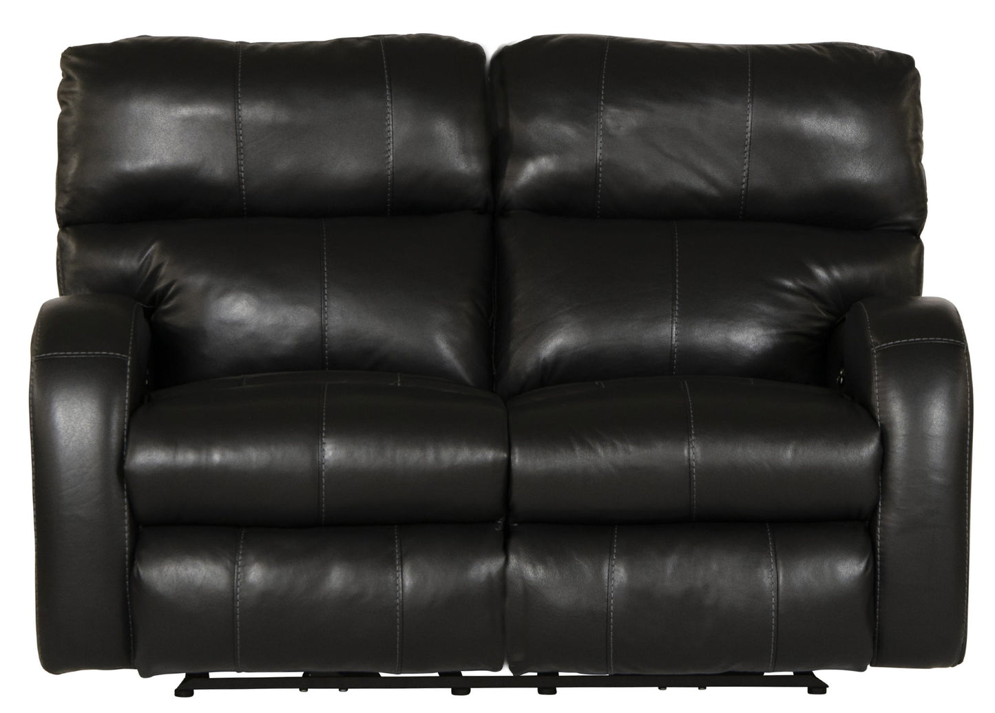 Angelo - Leather Power Reclining Loveseat - Black