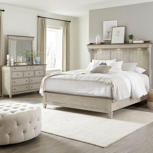 Ivy Hollow - California King Mantle Bed Rails - Weathered Linen / Dusty Taupe