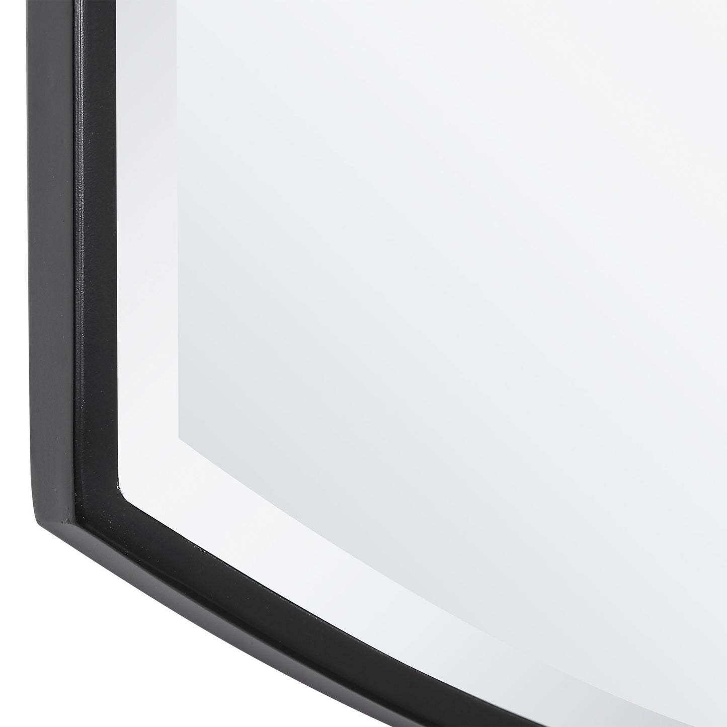 Shield - Shaped Iron Mirror - Black