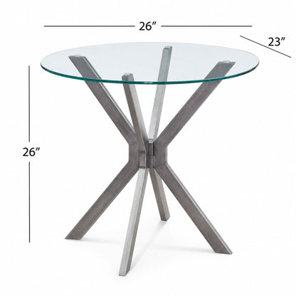 Deen - Round End Table - Gray