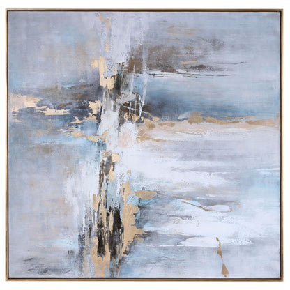 Road Less Traveled - Abstract Art - Blue