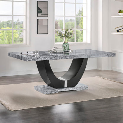 Lyra - Dining Table Top & Base - Gray