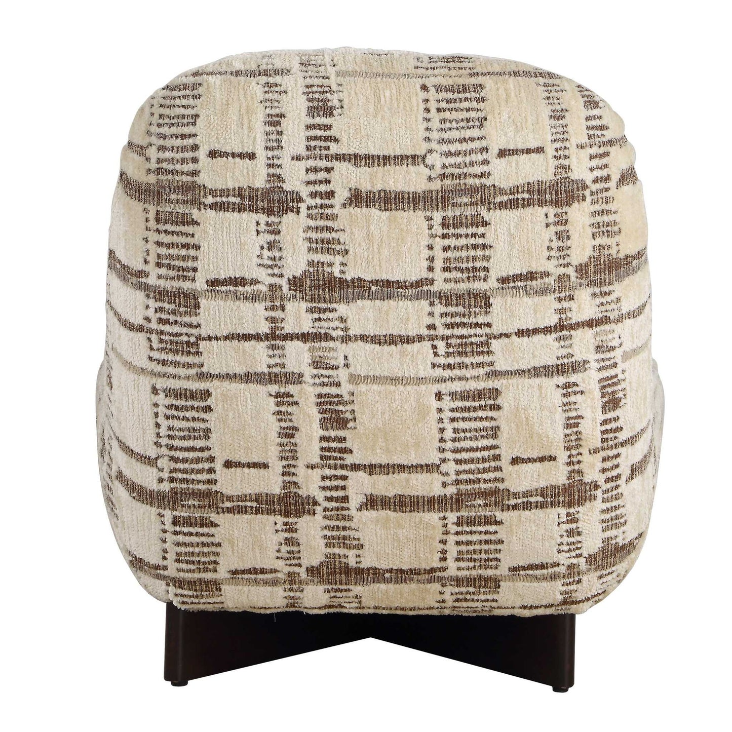 Evans - Modern Armless Accent Chair - Beige / Brown