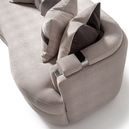 Carmela - Sofa - Zinc / Chrome