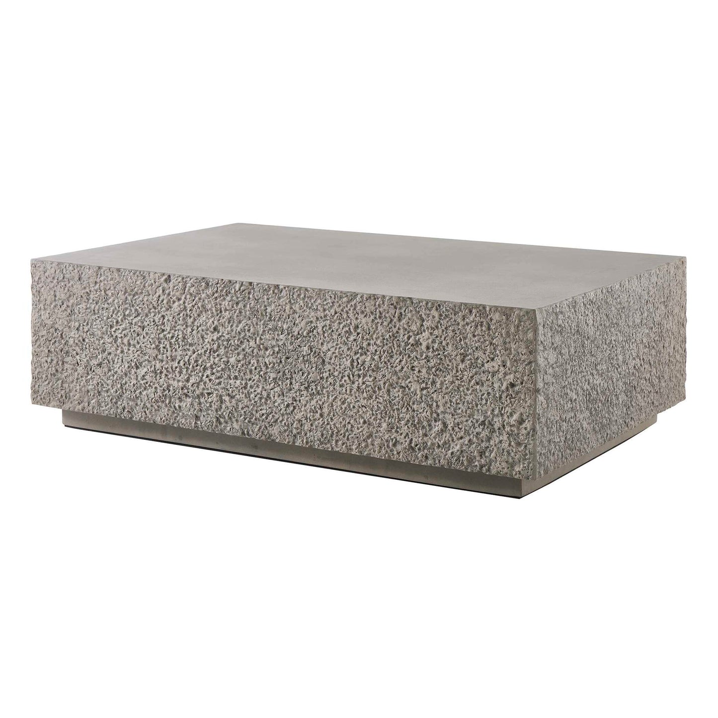 Hesston - Outdoor Concrete Coffee Table - Brown / Gray