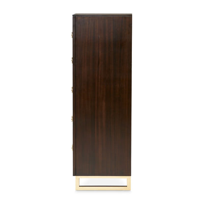 Belmont Place - 5-Drawer Chest - White / Dark Brown
