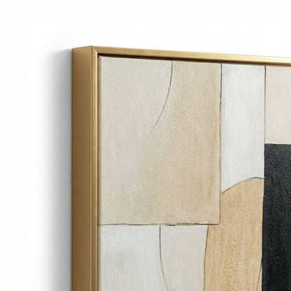 Golden Contour Framed Canvas (Set of 2) - Gold